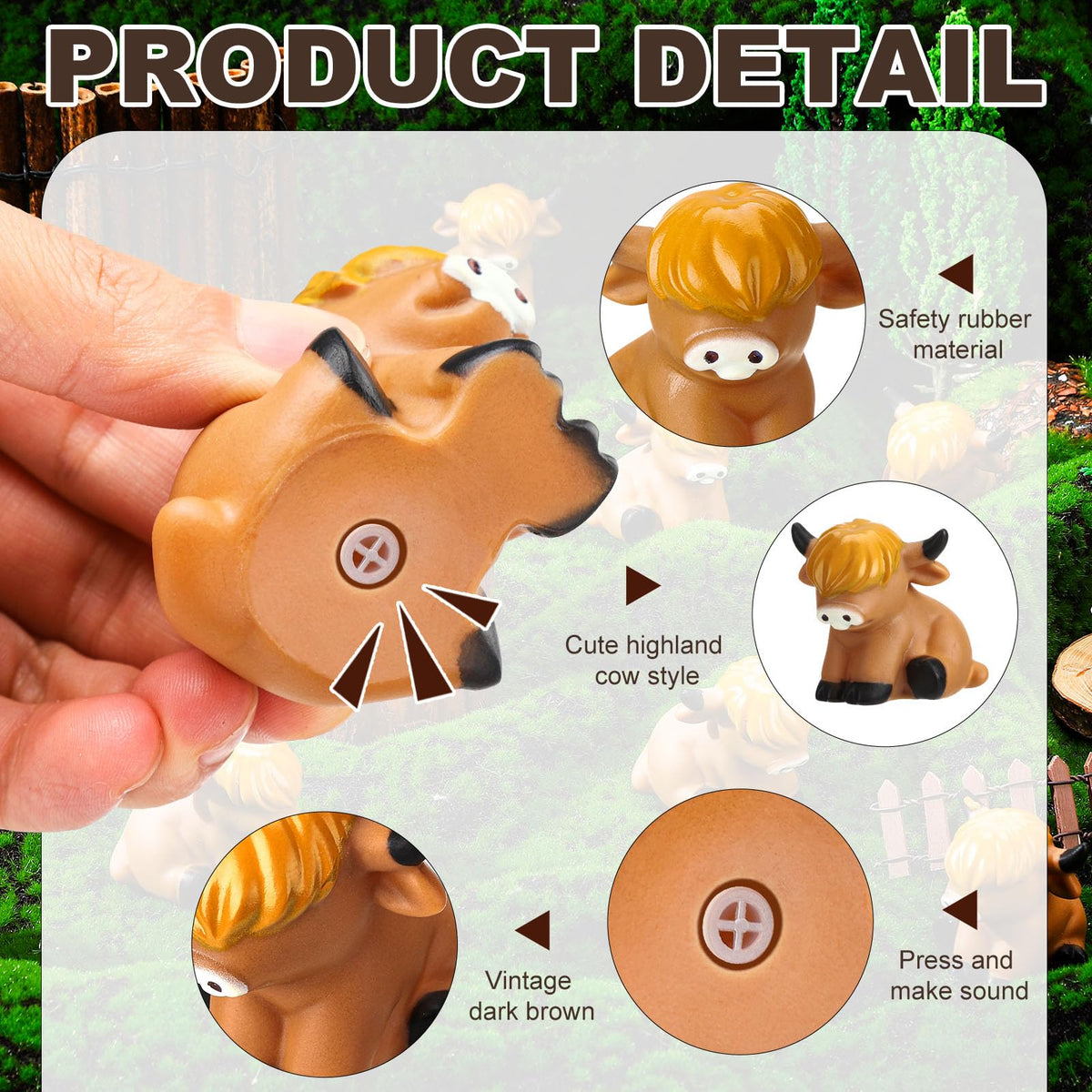 Fingertip WD Highland Cow bulk 50-pack for party decorations.