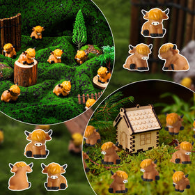 Fingertip WD Highland Cow decorative toy for pool and party decor.