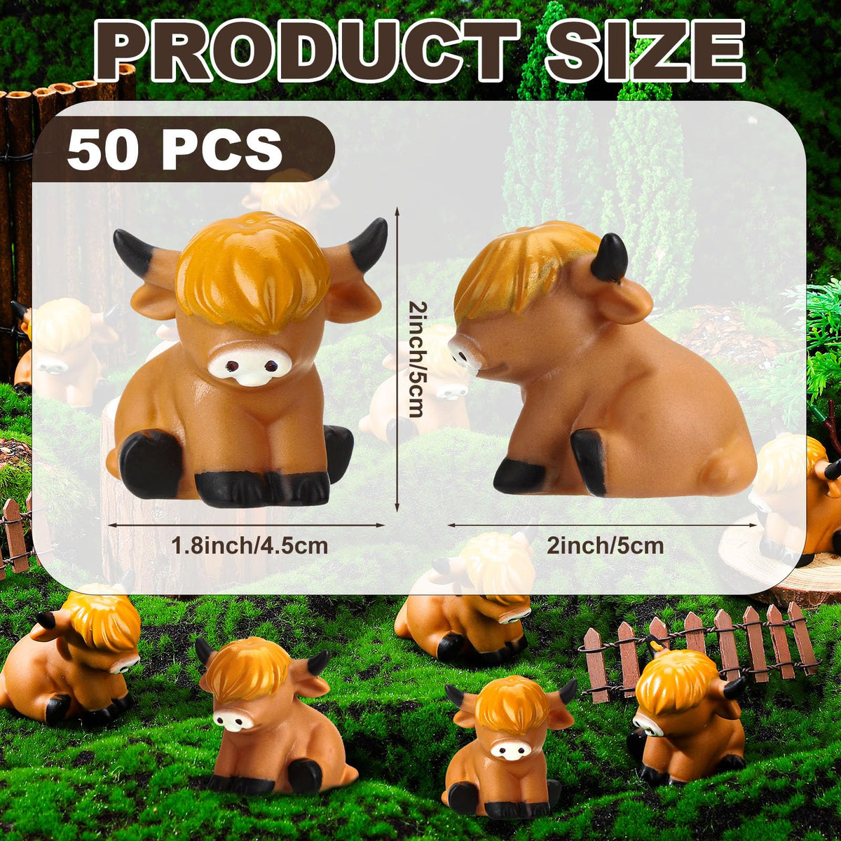 Fingertip WD Highland Cow floating rubber toy for water play.