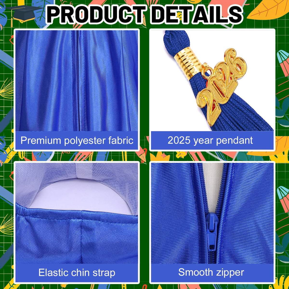 Fingertip WD tassel detail sways during movement for photos