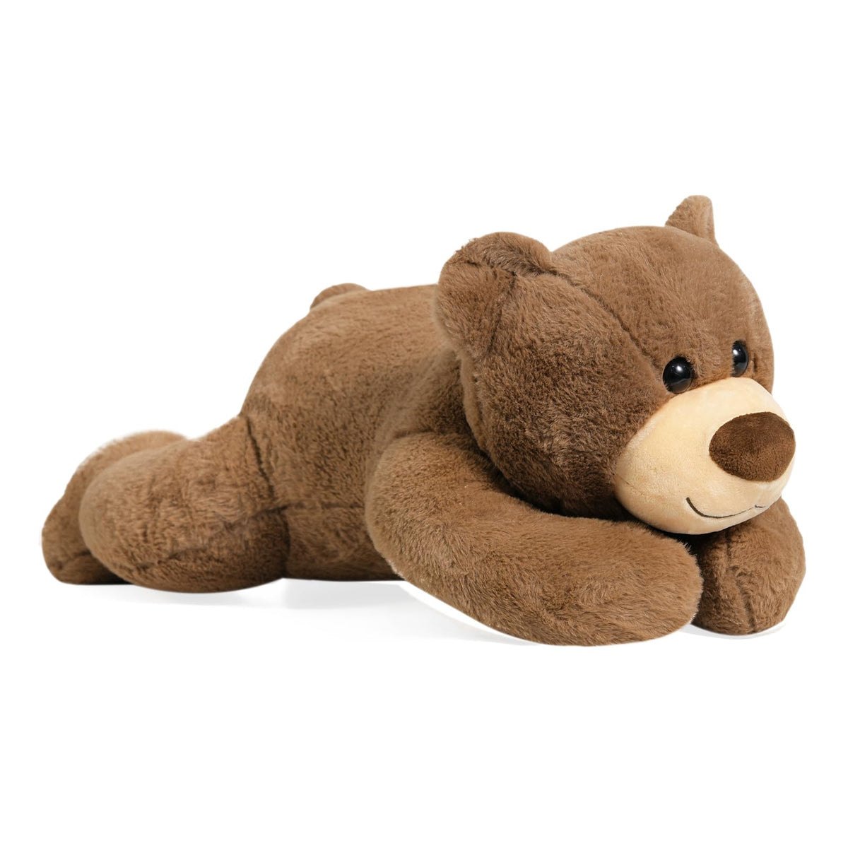 Fiosnow weighted brown bear 24in plush offers soothing comfort and secure hugging.