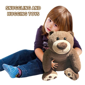 Fiosnow weighted brown bear face smiles to invite cozy, happy moments.