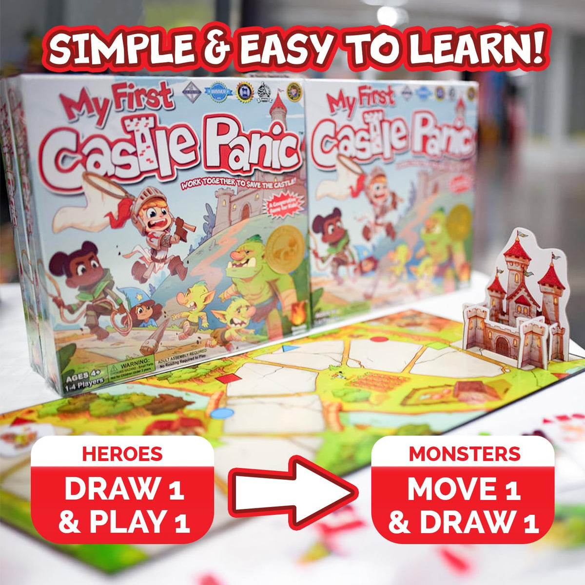Fireside Games My First Castle Panic family-friendly rounds foster bonding during play