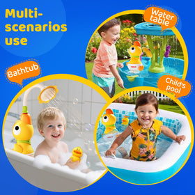 FIRRLUCO bath time set supports sensory play and early motor skills.