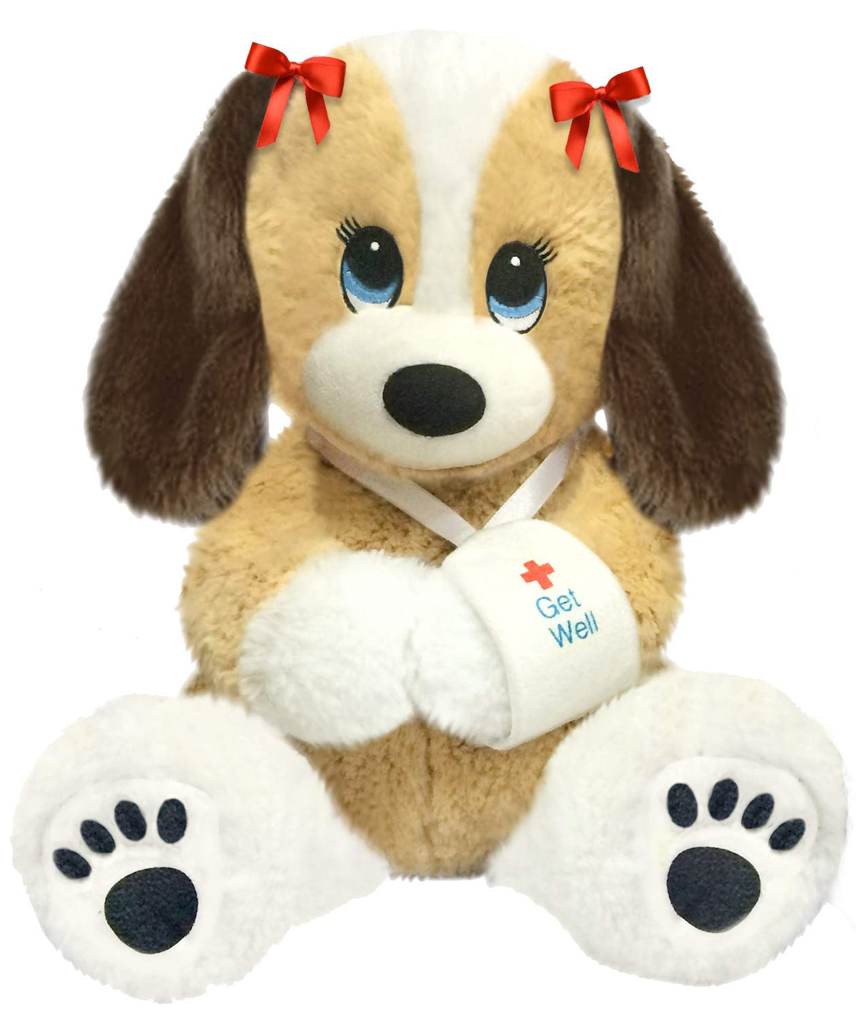 First and Main Melancholy Melanie plush puppy, 13-inch cuddly companion for comfort.