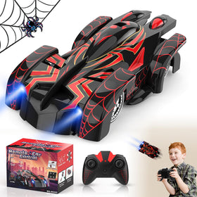 FirYawee Wall Climber RC Car on the wall, smooth grip for exciting ceiling stunts.