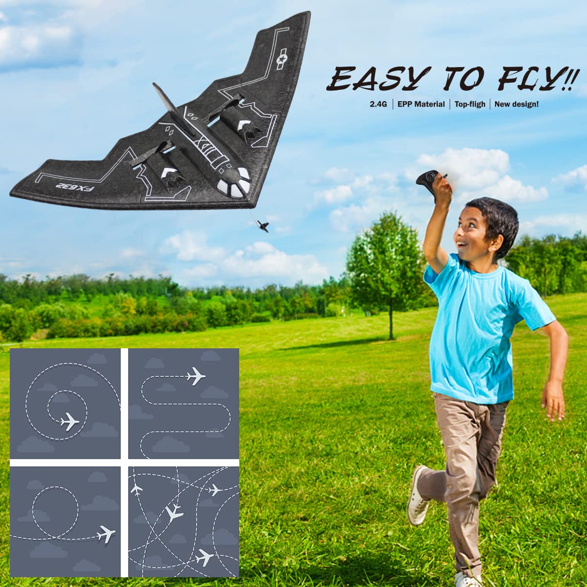 Fisca B-2 Spirit bomber in-flight; responsive control at a comfortable distance.