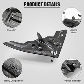 Fisca B-2 Spirit bomber top view; stable handling for confident piloting.