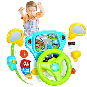 Fisca toddler steering wheel toy dashboard lets little drivers explore pretend driving safely and confidently.