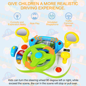 Fisca toy car lights stimulate visual engagement and quick reaction to signals.