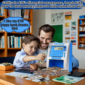 Fishboy ATM piggy bank balance-display shows updated balance for saving