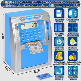 Fishboy ATM piggy bank coin-recognition identifies deposits for accurate tracking