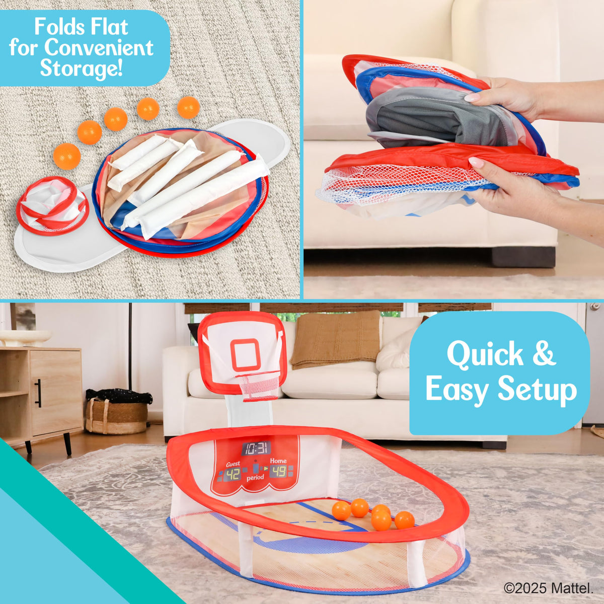Fisher-Price adjustable backboard supports growing players during practice