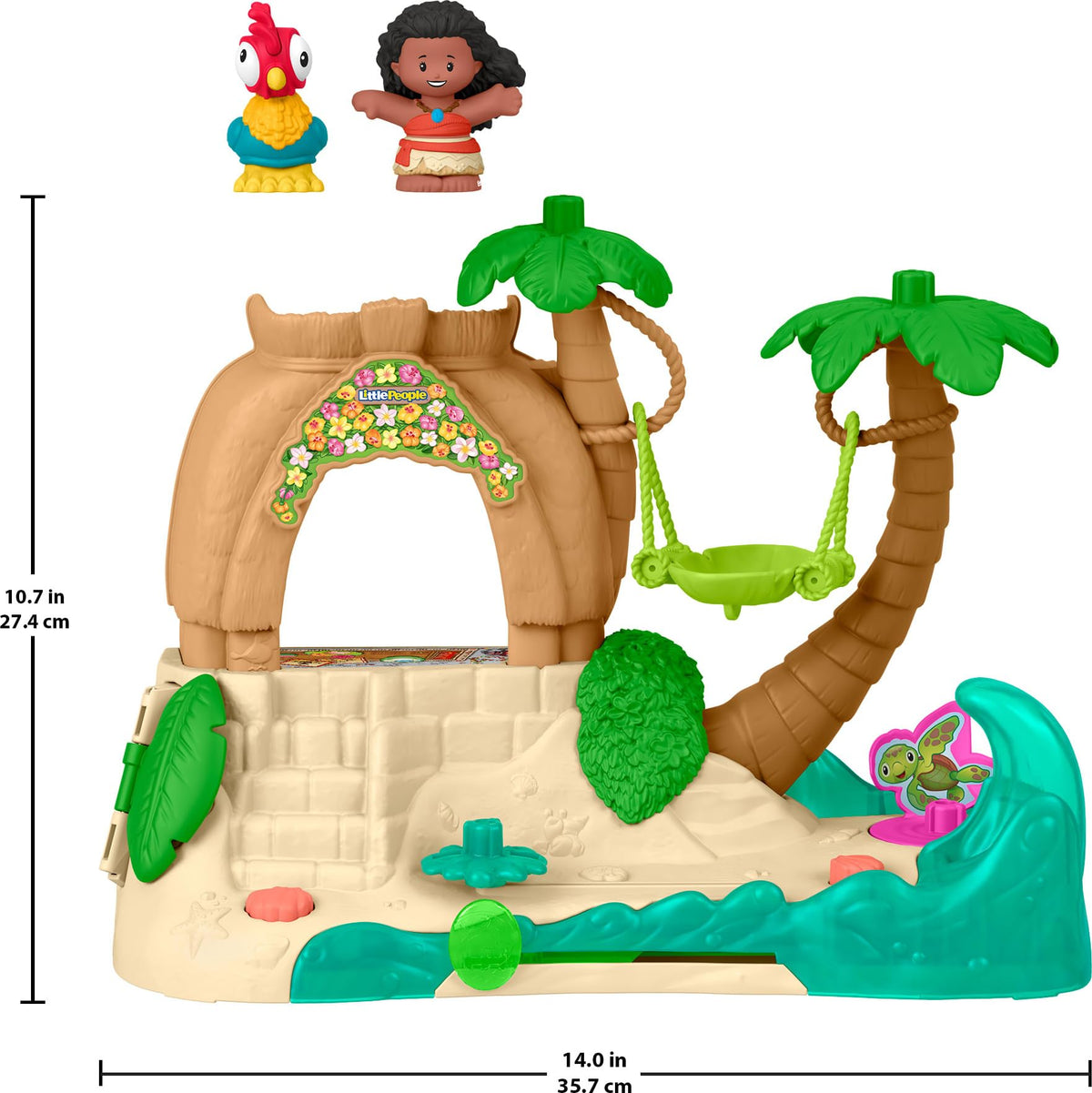 Fisher-Price Adventure Village cave area with boat scene supports role-play.