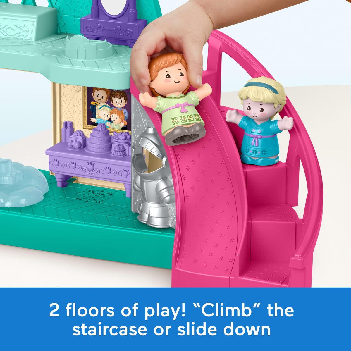 Fisher-Price Arendelle Castle living room with pretend fireplace for cozy play