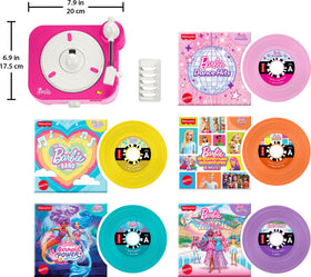 Fisher-Price Barbie toy uses batteries for instant on-the-go play sessions.
