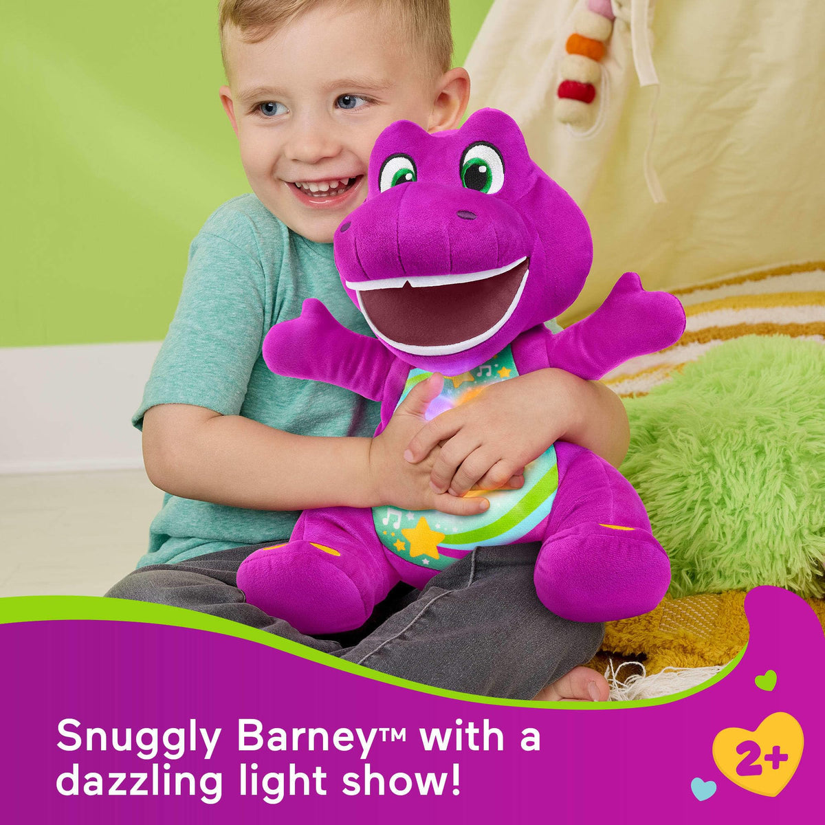 Fisher-Price Barney music and lights invite interactive, sensory exploration.