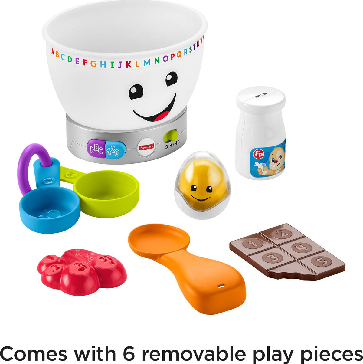 Fisher-Price spoon and stirring action enhances interactive cooking play