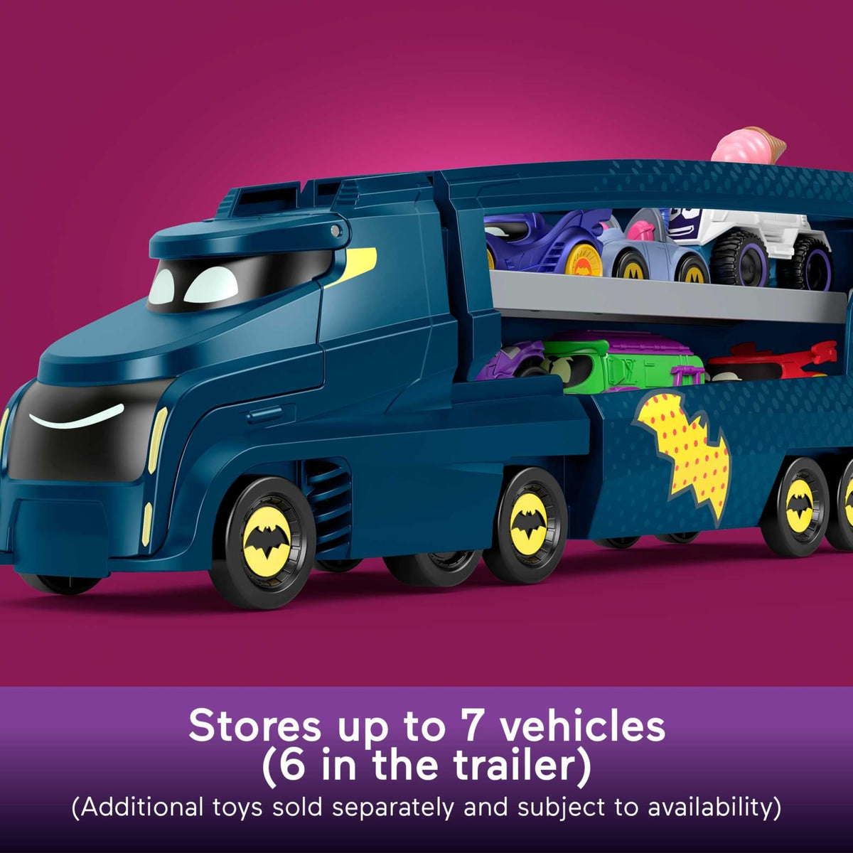 Fisher-Price Bam the Batmobile included for iconic, action-packed pretend play