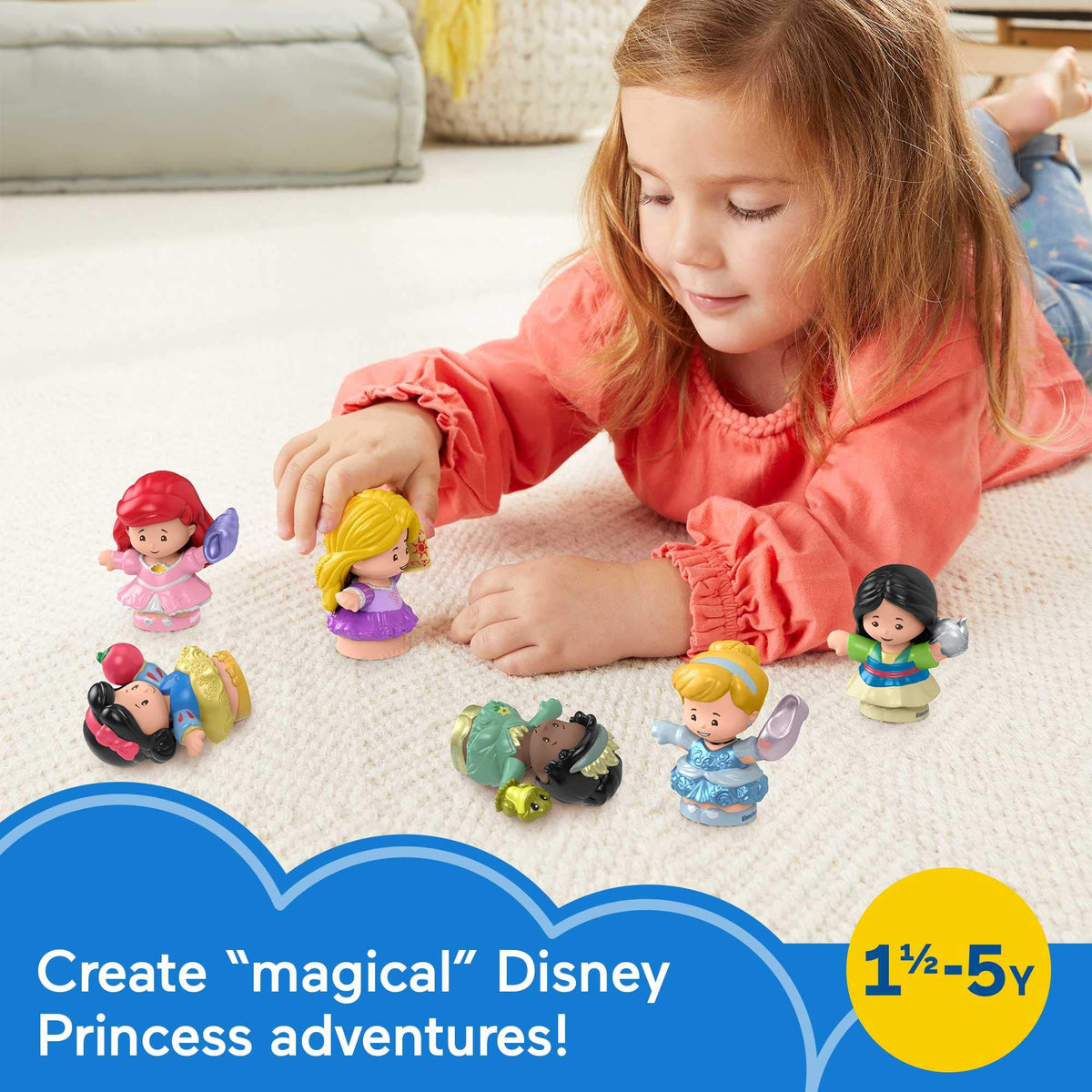 Fisher-Price Disney Princess Snow White treasure figure encourages storytelling for preschoolers.