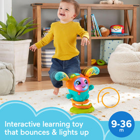 Fisher-Price DJ Bouncin’ Beats colorful lights engage visual learners and prompt exploration.