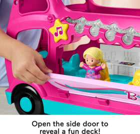 Side door opens to reveal extra pretend camping space