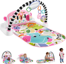 Fisher-Price Glow and Grow arch with 10 toys promotes sensory exploration for newborns.