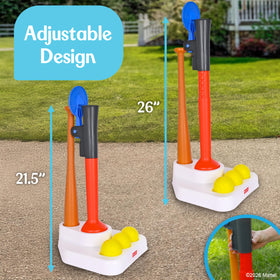 Fisher-Price Grow-to-Pro stand supports quick setup and stable play surface.