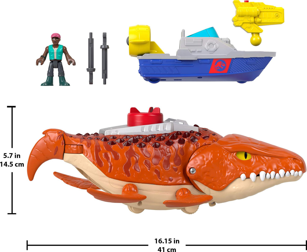 3-inch action figure pairs with Mosasaurus for storytelling