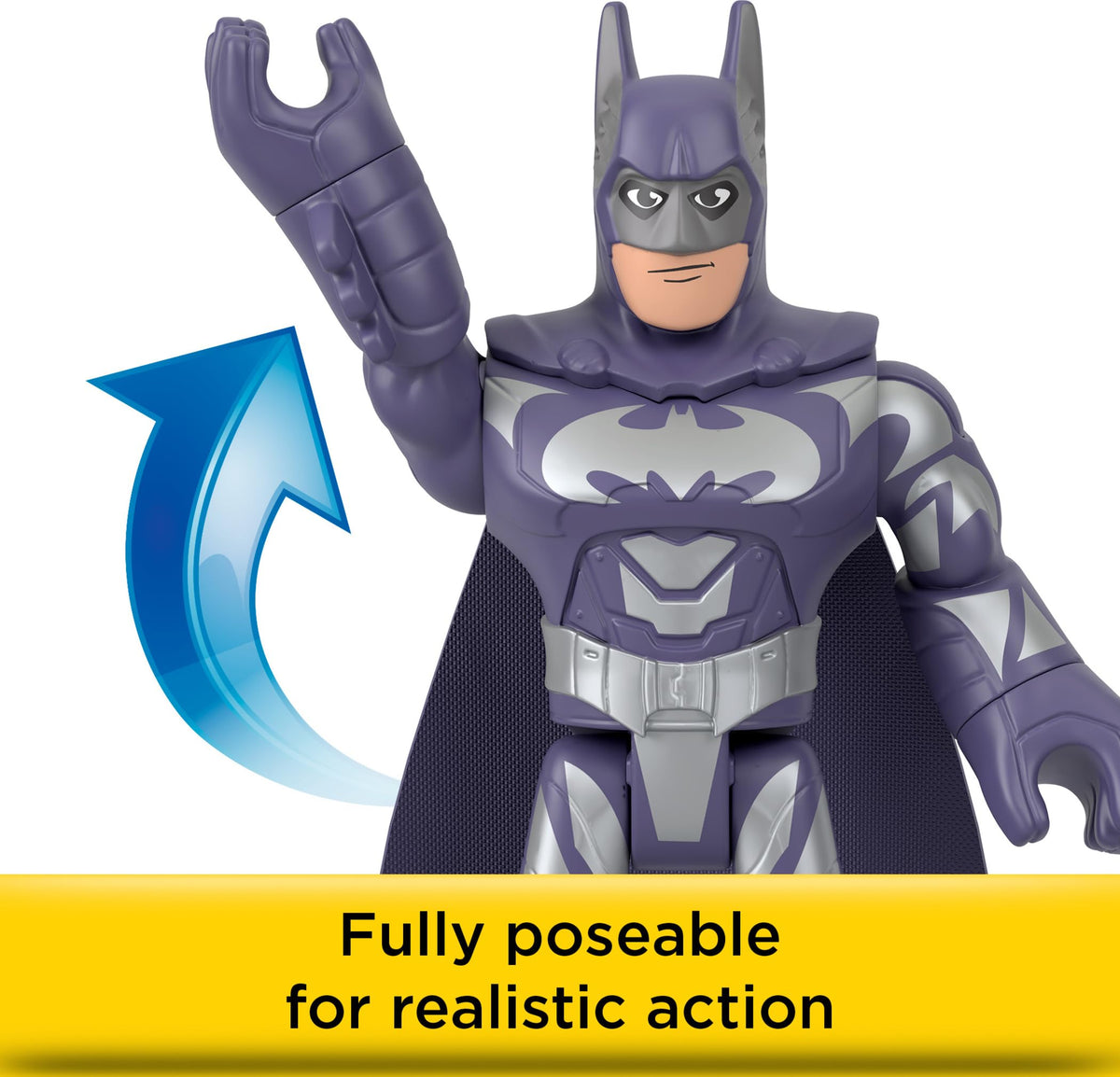 Fisher-Price Imaginext The Batman 2022 figure with screen-faithful look for storytelling