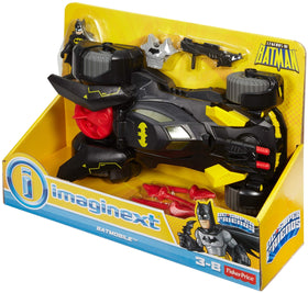 Fisher-Price Imaginext Batmobile launches missiles with the rotating launcher.