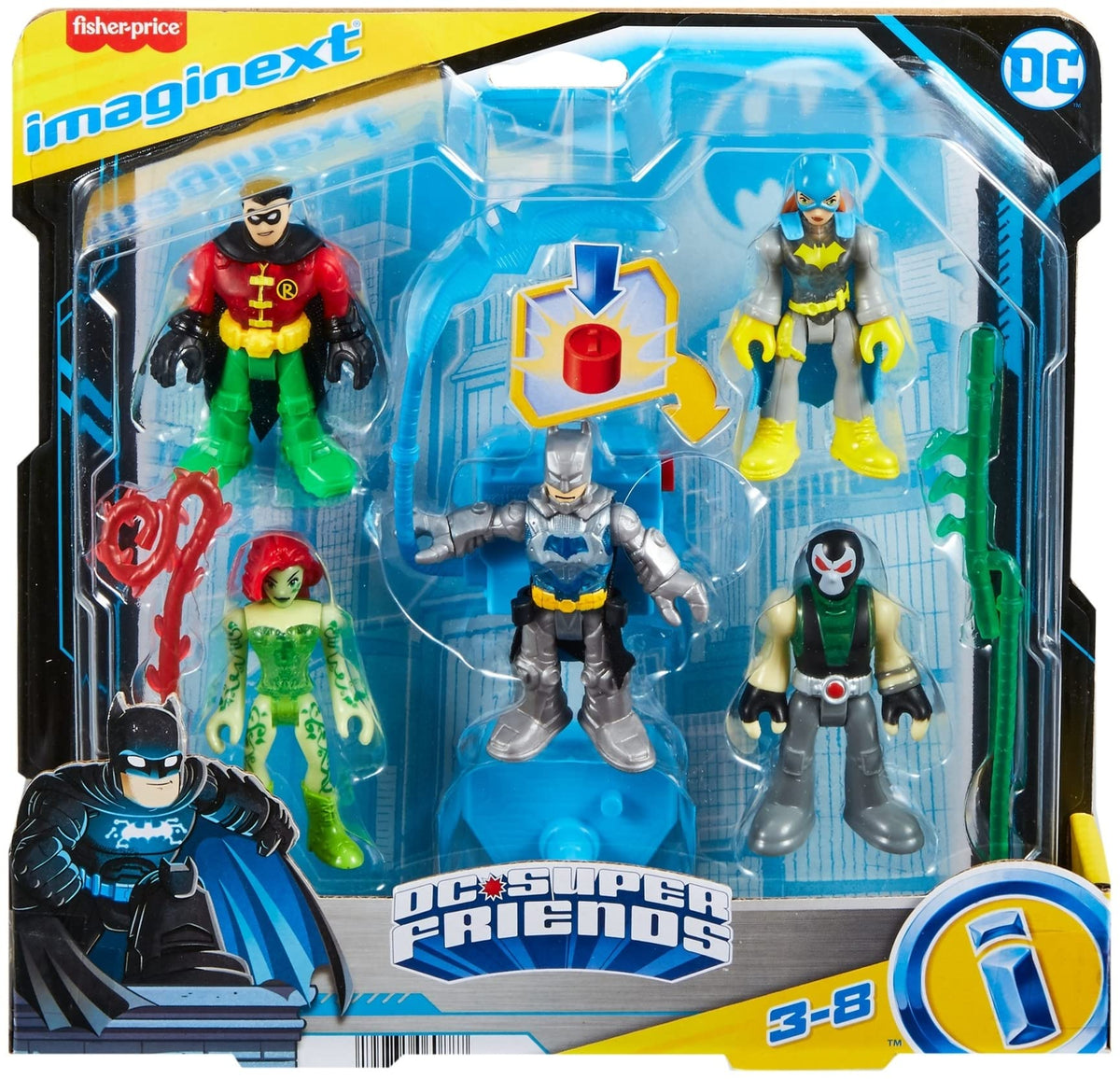 Fisher-Price Imaginext battle accessories for versatile play.