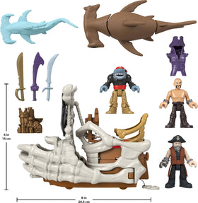 Fisher-Price Imaginext Billy Bones figures on deck for action-packed storytelling
