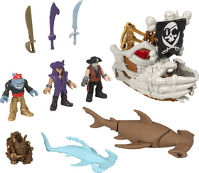Fisher-Price Imaginext Billy Bones pirate bundle ship exterior for swashbuckling playtime