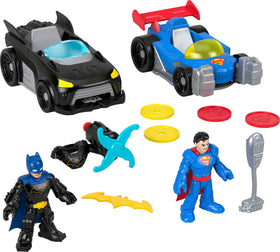 Fisher-Price Imaginext Batmobile with Batman for action-packed pretend play.