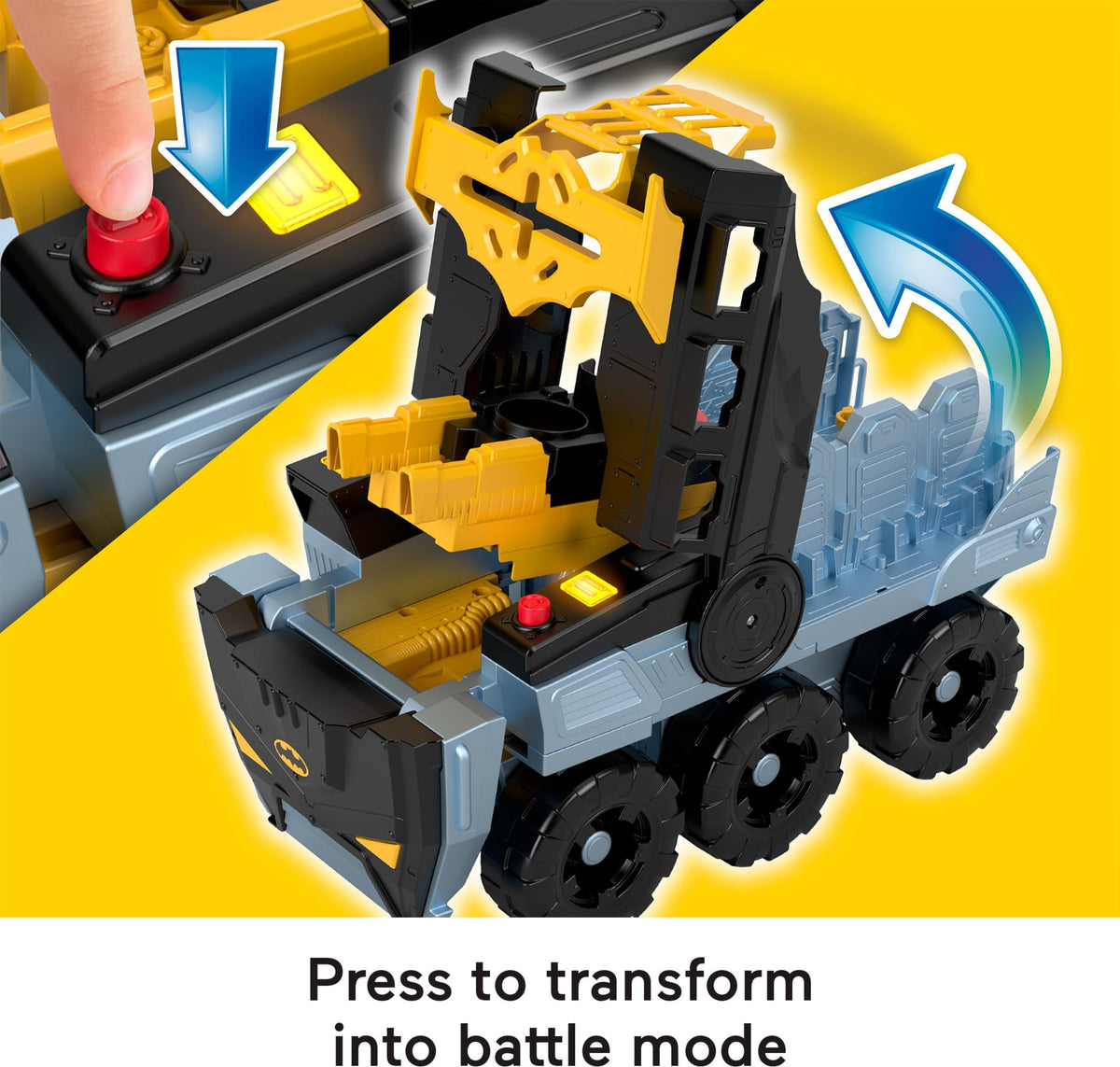 Hidden launcher with projectile discs on the Bat-Tank