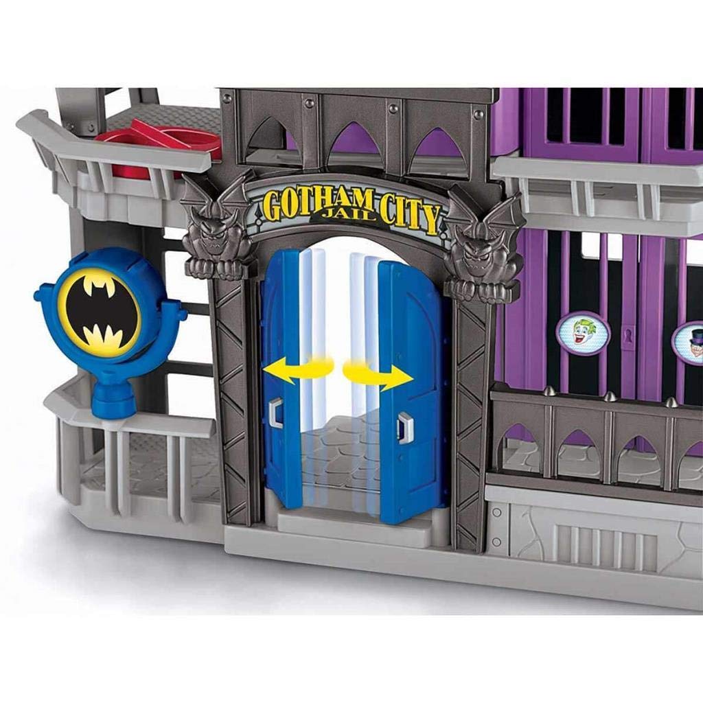 Fisher-Price Imaginext Bane figure glows when powered up for drama.