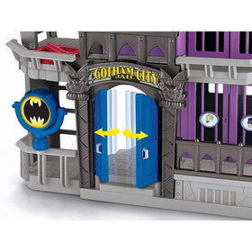 Fisher-Price Imaginext Bane figure glows when powered up for drama.