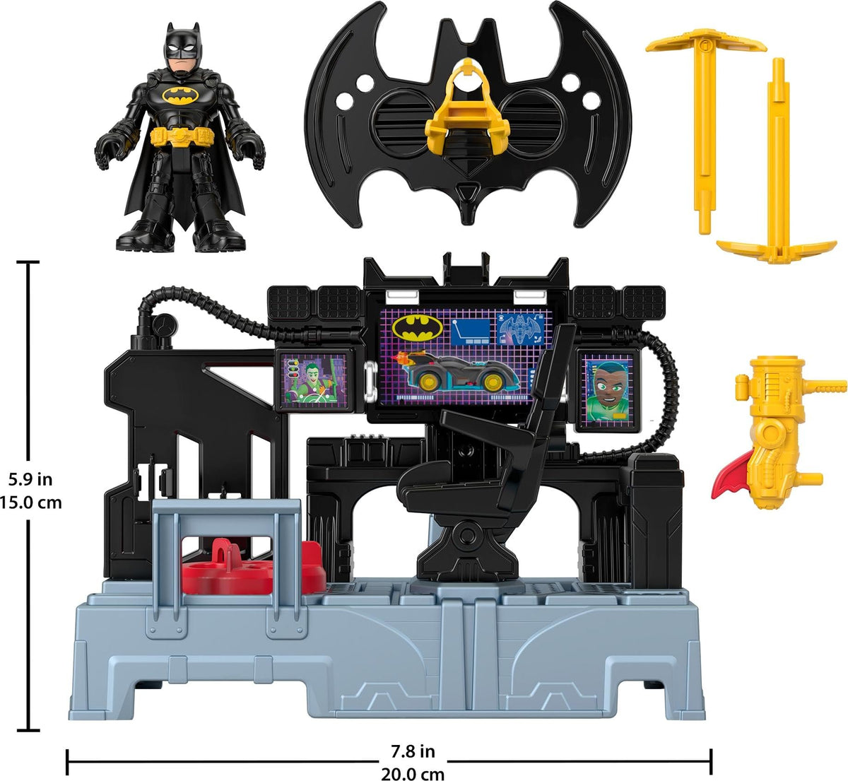 Fisher-Price Imaginext Bat Command Center playset shown in action-ready detail