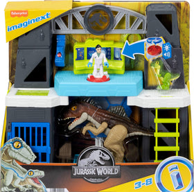 Fisher-Price Imaginext Jurassic dinos with clear features for viewing