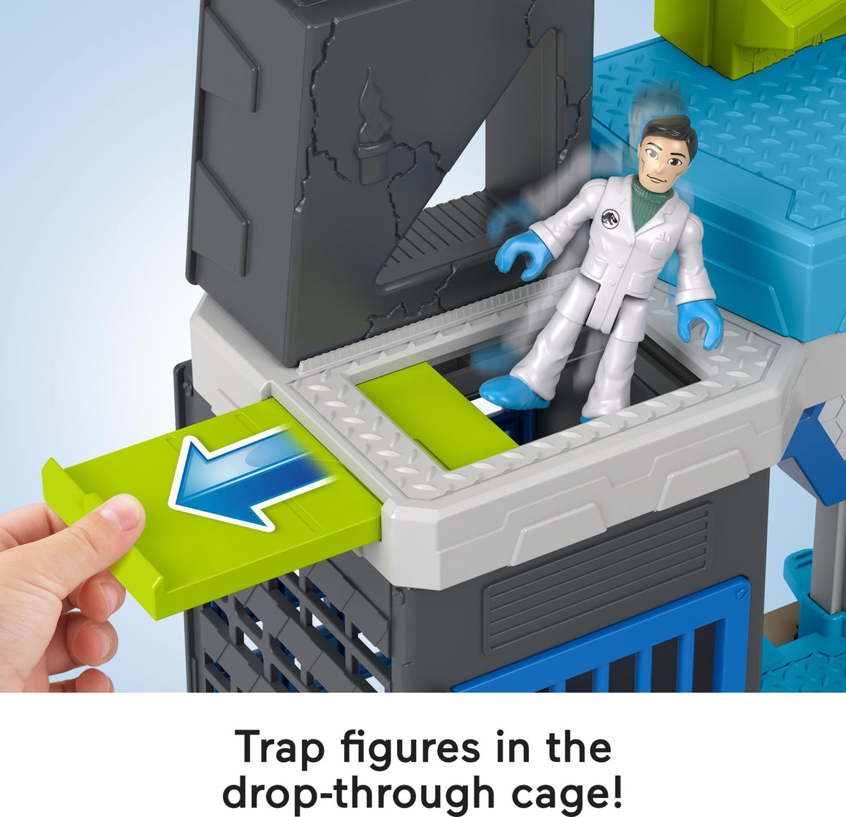 Fisher-Price Imaginext ladder to move Dr. Wu between levels