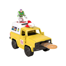 Fisher-Price Imaginext Pizza PlanetTruck hood launch for dramatic moments.