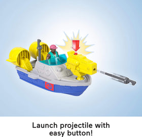 Two projectiles included for chase-and-battle scenes
