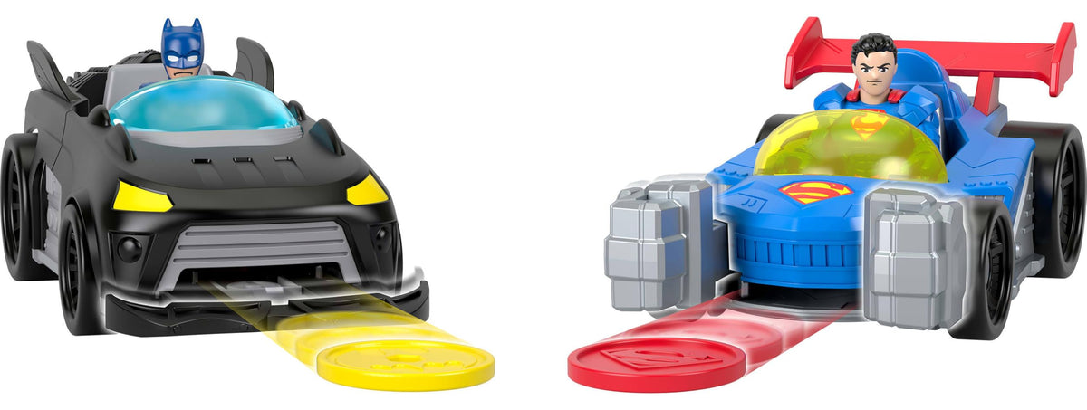 Fisher-Price Imaginext Superman action figure fits in Supermobile for adventures.