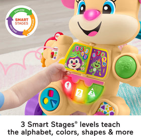 Fisher-Price Laugh & Learn Sis Walker roller-activity supports fine motor exploration.