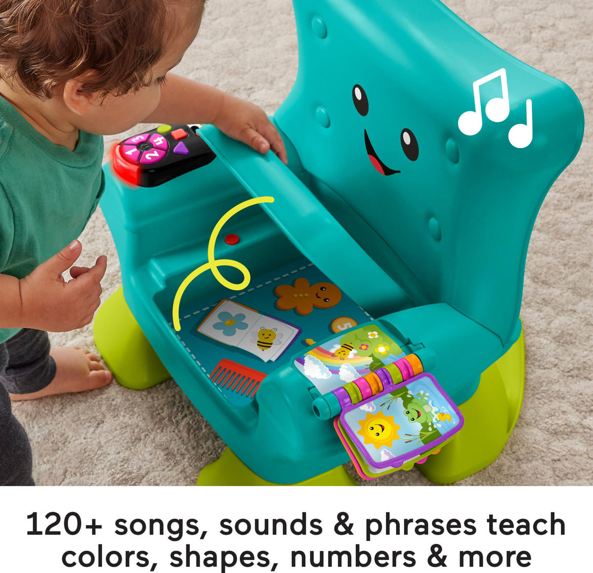 Fisher-Price globe switches languages for bilingual-friendly play sessions.