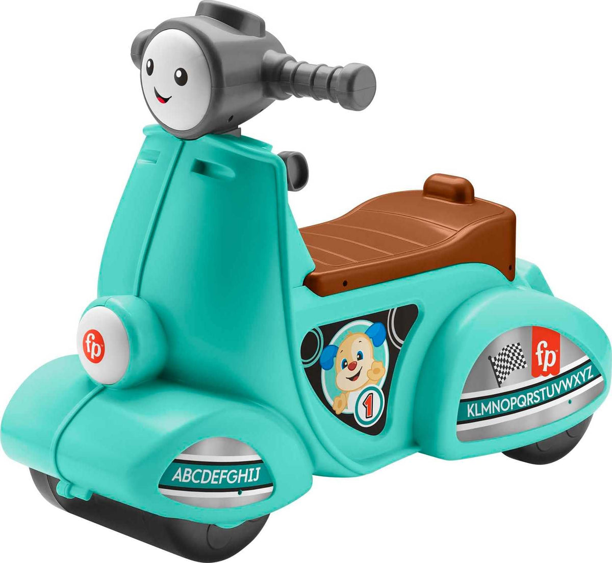 Fisher-Price Laugh and Learn Cruise Along Scooter front view with interactive lights
