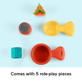 Fisher-Price Laugh & Learn kitchen shape sorting supports early math concepts.