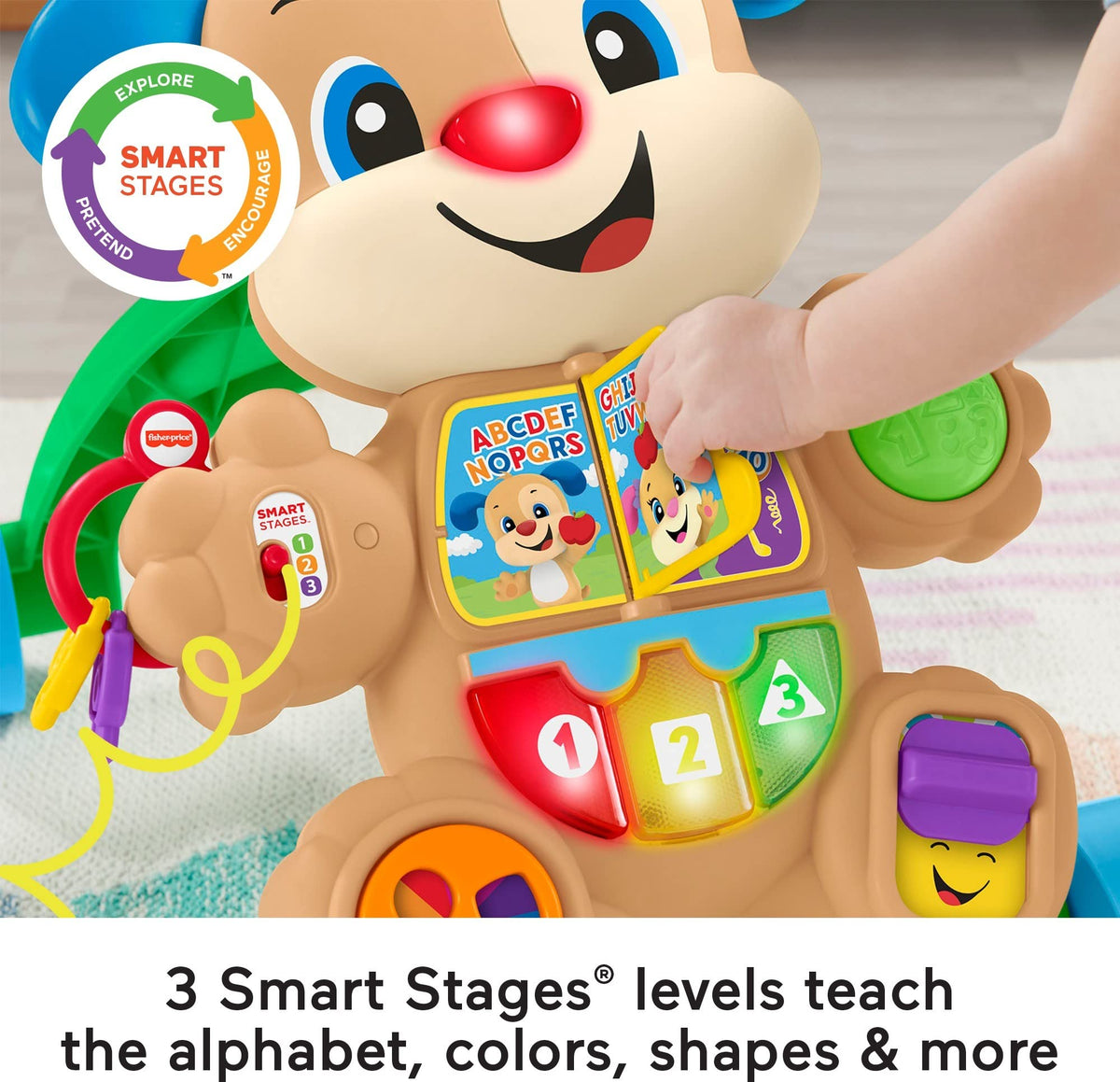 Fisher-Price Laugh & Learn Puppy Walker 4-wheel base for steady first steps