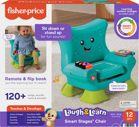 Fisher-Price Laugh & Learn chair activity area with three Smart Stages levels